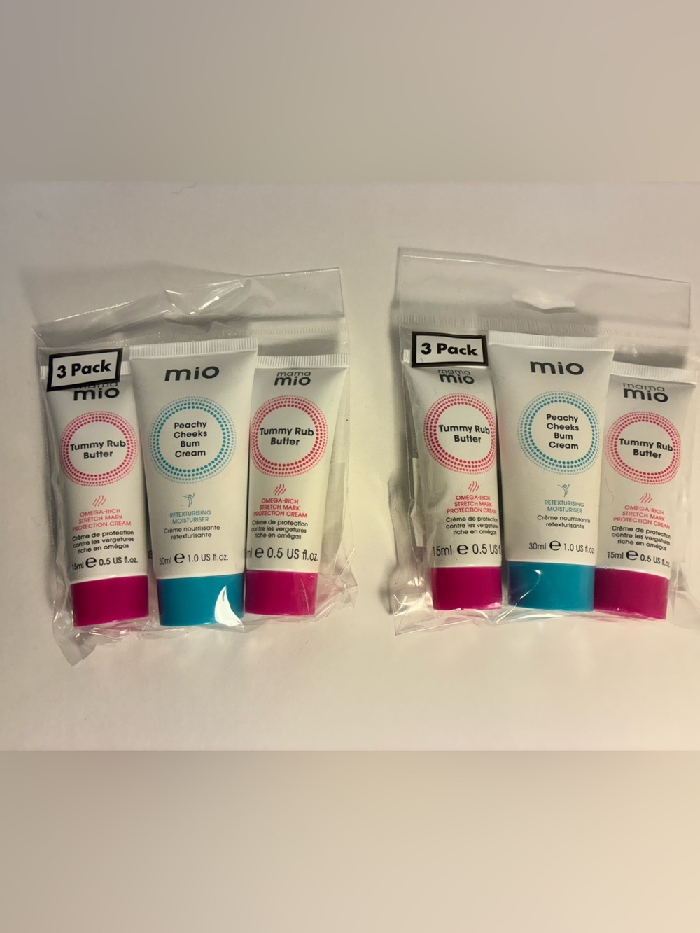 Peachy Cheeks & Tummy Rub Butter Travel Set - Pink & Blue